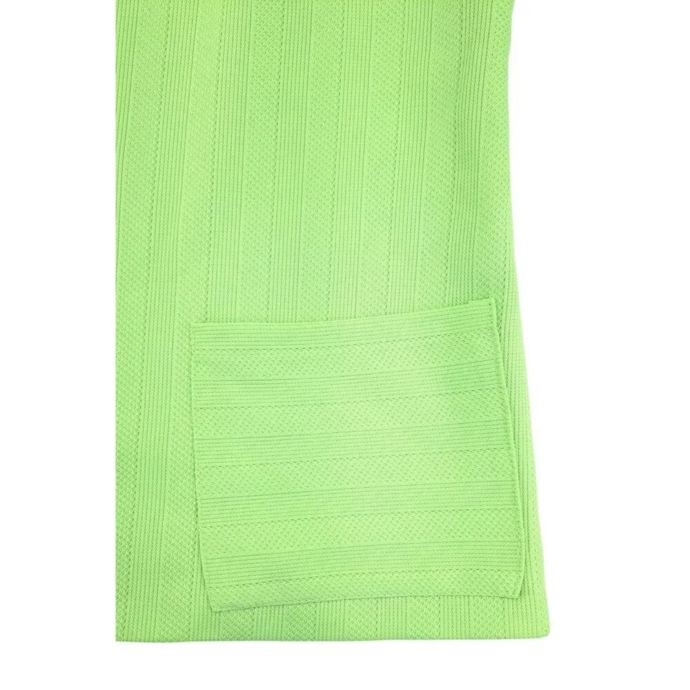 Vintage Handmade Pant Suit Polyester Top Crop Pants Women Large Green 2 Piece - Picture 12 of 16